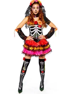 Women's Party Delights Women's<Day Of The Dead Senorita - Adult Costume