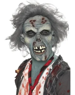 Men's Party Delights Men's<Decaying Zombie Mask With Hair