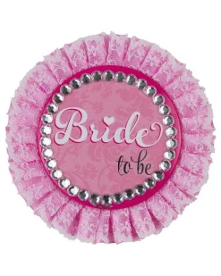Deluxe 'Bride To Be' Badge - 11Cm<Party Delights Clearance