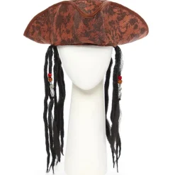 Deluxe Pirate Hat With Hair<Party Delights Best