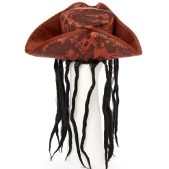 Deluxe Pirate Hat With Hair<Party Delights Best