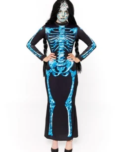 Women's Party Delights Women's<Diamond Skeleton Dress - Adult Costume