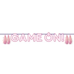 Digital Game 'Game On!' Paper Letter Banner - 1.6M<Party Delights Hot