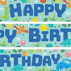 Dinosaur Paper Banners - 1M (3Pk)<Party Delights Online
