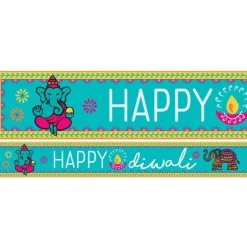 Diwali Paper Banners - 1M (3Pk)<Party Delights Best