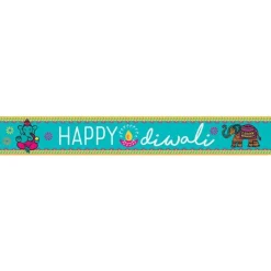 Diwali Paper Banners - 1M (3Pk)<Party Delights Best