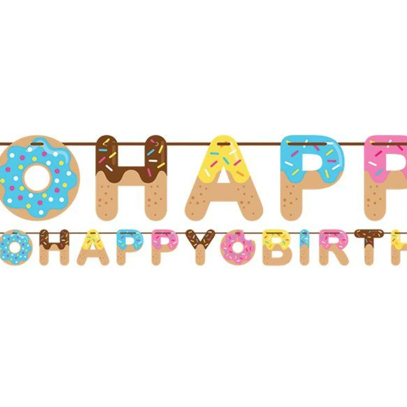 Doughnut Time Ribbon Banner - 2.6M<Party Delights Clearance