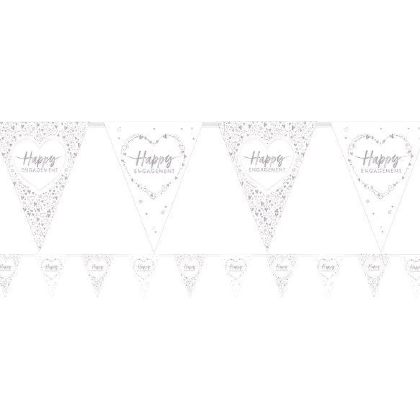Engagement Flag Paper Bunting - 3.7M<Party Delights Outlet