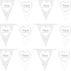 Engagement Flag Paper Bunting - 3.7M<Party Delights Outlet
