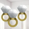 Engagement Ring Honeycomb Hanging Decorations - 30Cm (3Pk)<Party Delights Outlet