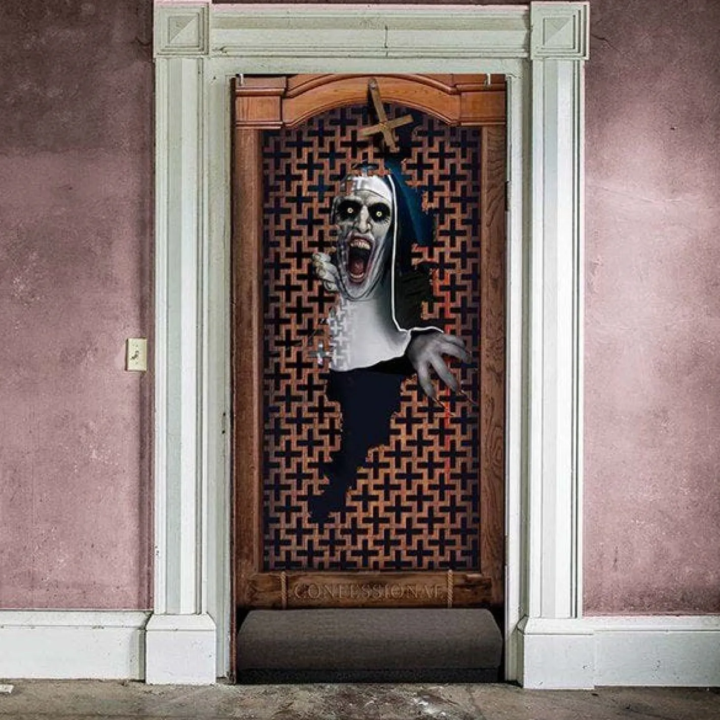 Party Delights Window & Door Decorations<Evil Nun Door Decoration - 80Cm X 1.8M