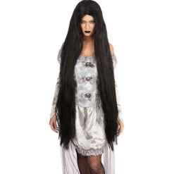 Women's Party Delights Women's<Extra Long Black Wig - 100Cm