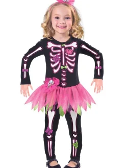 Kids' Party Delights Kids'<Fancy Bones Skeleton - Toddler And Child Costume