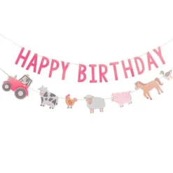 Farm Friends Happy Birthday Bunting<Party Delights