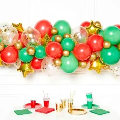 Festive Christmas Balloon Arch Garland Diy Kit - 66 Balloons<Party Delights Outlet