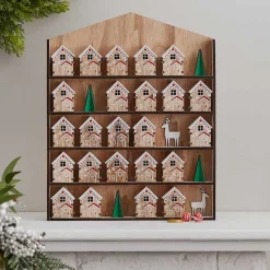 Party Delights Christmas Party Accessories<Fill Your Own Wooden House Advent Calendar - 37.5Cm X 30Cm