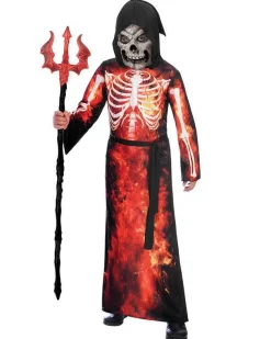 Kids' Party Delights Kids'<Fire Grim Reaper -Child Costume
