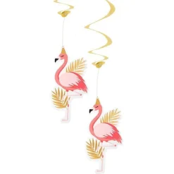 Flamingo Hanging Swirls - 85Cm (2Pk)<Party Delights Sale