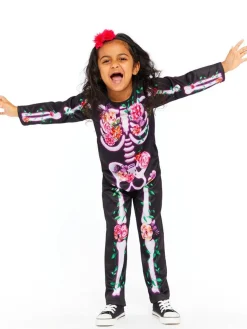 Kids' Party Delights Kids'<Floral Skeleton - Child Costume