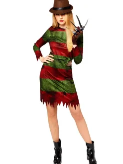 Women's Party Delights Women's<Freddy Kruger Dress - Adult Costume