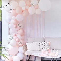 Future Mrs Pink Mix Latex Balloon Arch With Streamers - 55 Balloons<Party Delights Best