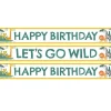 Get Wild Safari Paper Birthday Banners - 1M (3Pk)<Party Delights Discount
