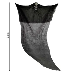 Party Delights Props<Giant Hanging Ghost - Black 5M