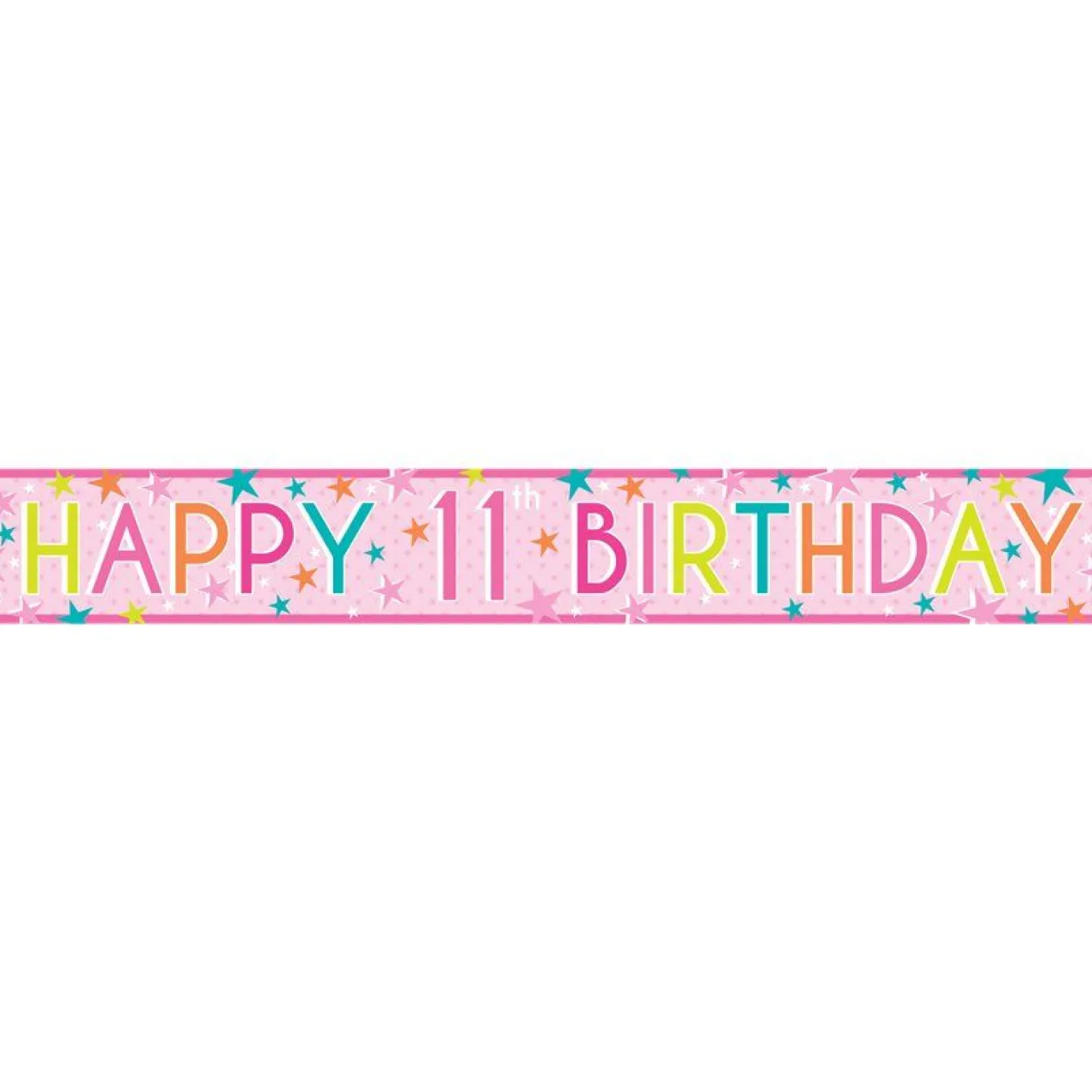Girls 11Th Birthday Paper Banners - 1M (3Pk)<Party Delights New