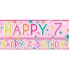 Girls 7Th Birthday Paper Banners - 1M (3Pk)<Party Delights