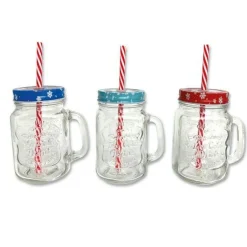 Party Delights Tableware<Glass Mason Jar - Assorted Designs