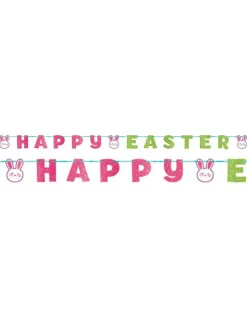Glitter 'Happy Easter' Letter Banner - 3.65M<Party Delights Discount