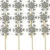 Party Delights Snowflake Decorations<Glitter Snowflake Cupcake Toppers Silver (12Pk)