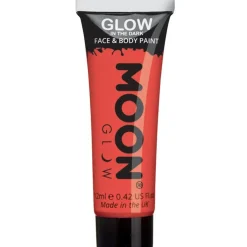Glow In The Dark Body Paint - Red 12Ml<Party Delights Outlet