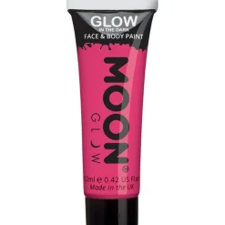 Glow In The Dark Face & Body Paint - Pink 12Ml<Party Delights Online