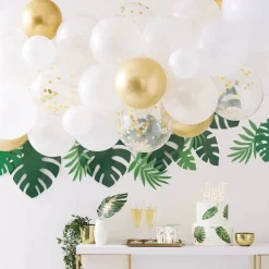 Gold And White Botanical Hen Party Balloon Arch - 55 Balloons<Party Delights Clearance