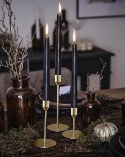 Party Delights Halloween Home Decor<Gold Candle Stick Holders (3Pk)