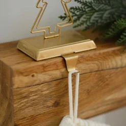 Party Delights Tableware<Gold Christmas Tree Stocking Holder - 17Cm