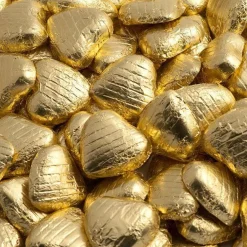 Gold Foil Chocolate Hearts - 1Kg<Party Delights Online