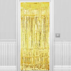 Gold Foil Door Curtain - 2.4M X 92Cm<Party Delights New