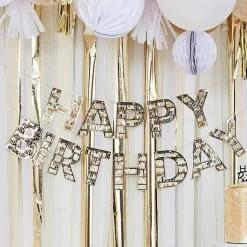 Gold Foil Fringe Letter Bunting - 1.5M<Party Delights Best