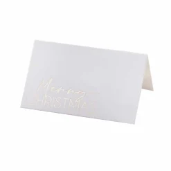 Party Delights Tableware<Gold Foil Merry Christmas Place Cards (10Pk)