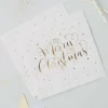 Party Delights Tableware<Gold Foiled Merry Christmas Paper Napkins - 33Cm (20Pk)