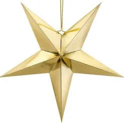 Party Delights Hanging Decorations<Gold Hanging Star - 70Cm