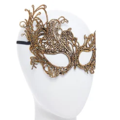 Gold Lace Masquerade Mask<Party Delights Best