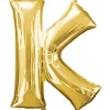 Gold Letter K Balloon - 34" Foil<Party Delights Sale