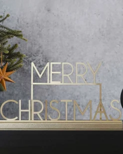 Party Delights Tableware<Gold Merry Christmas Sign