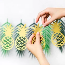 Gold Pineapple Garland - 1.5M<Party Delights Online