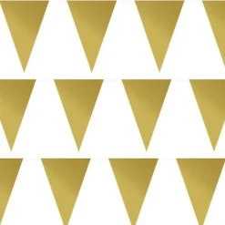 Gold Plastic Bunting - 10M<Party Delights