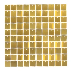 Gold Sequin Acrylic Backed Wall Panel - 30Cm X 30Cm<Party Delights Sale