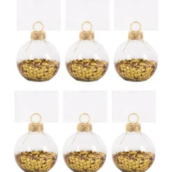 Party Delights Tableware<Gold Star Confetti Place Card Holders - 5 X 5Cm (6Pk)